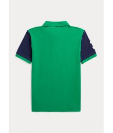 Polo Ralph Lauren Green With Navy Diagonal Big Pony Polo Shirt 